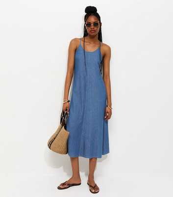 Blue Denim Midaxi Dress