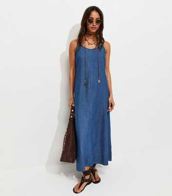 Blue Denim Midaxi Dress