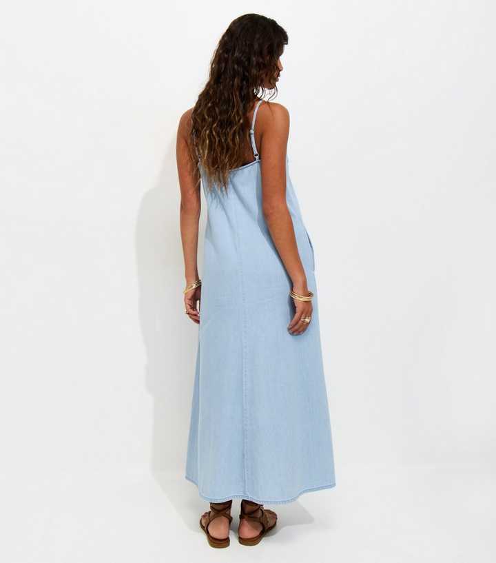 Light Blue Denim Midaxi Dress | New Look