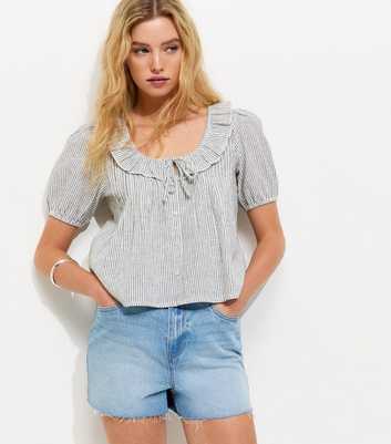 Light Blue Wash Mom Denim Shorts