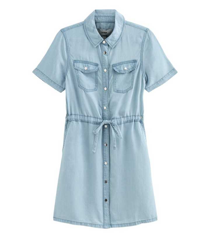 white christmas dresses Coffee Run Denim Shirt Dress – Josie's Boutique main image 0