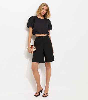Black Twill Jorts