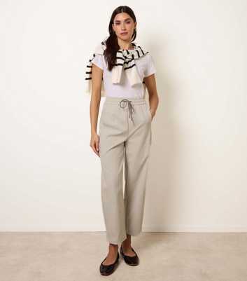 Blue Vanilla Stone Elasticated Drawstring Trousers