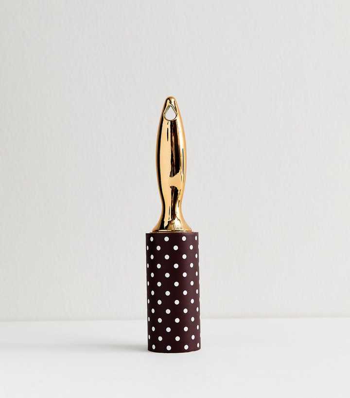Brown Polka Dot Lint Roller