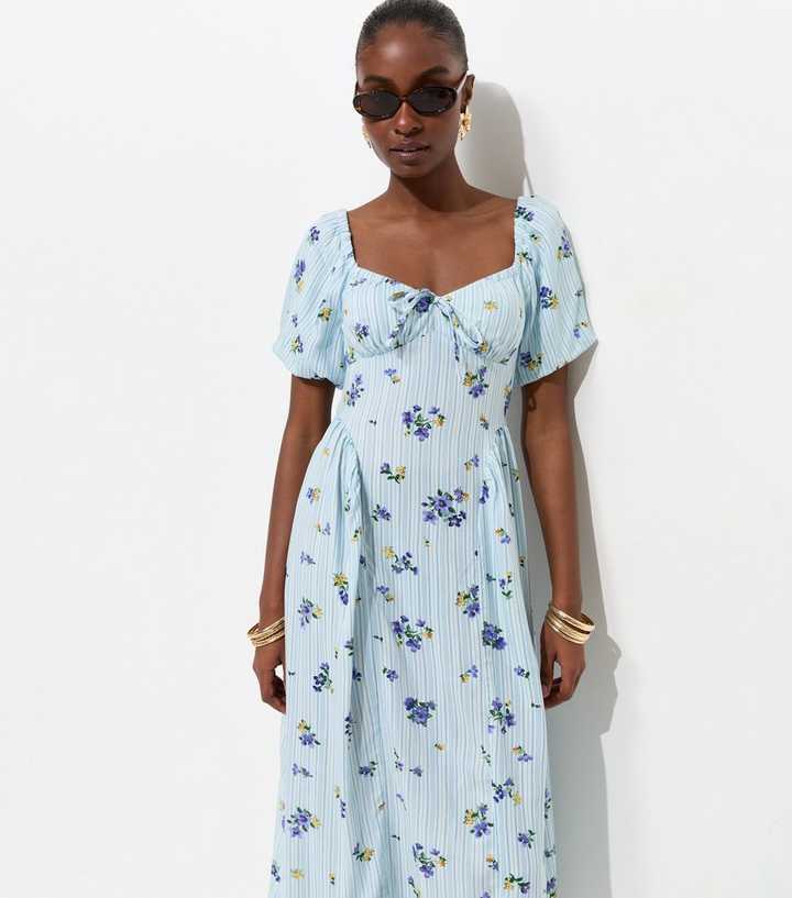 black midi dress with sheer sleeves Fleur du Mal Mesh Long Sleeve Midi Dress
