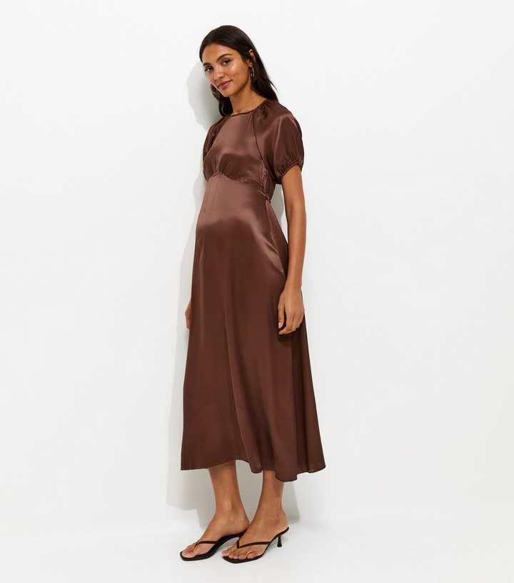 princess polly baby blue dress Maternity Dresses in Maternity Clothing | Brown main image 1