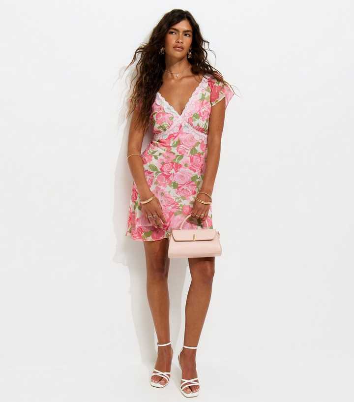 sachin and babi light blue dress Cindy Pink Ruffled Mini DressSoft, Airy & Playful L