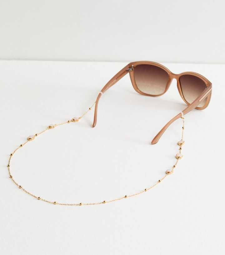 Gold-Tone Clover Beaded Sunglass Chain