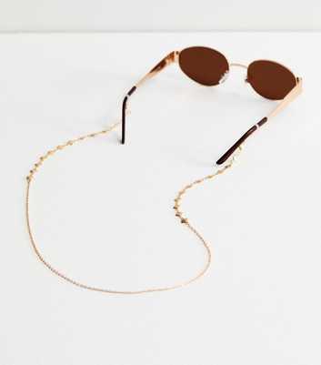 Gold Tone Shell Sunglass Chain