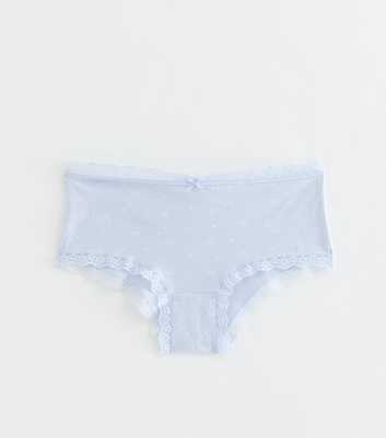 Girls Light Blue Bow Print Short Briefs