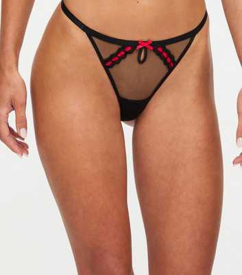 Ann Summers Black Roxanne String Thong
