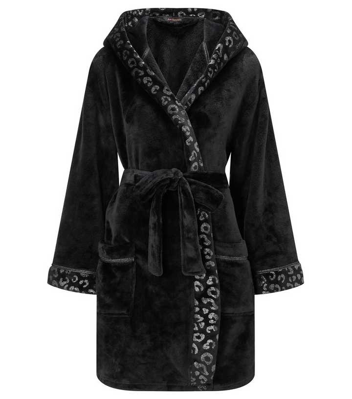 knee length dresses for ladies All Black Dressing Gown  The Oodie