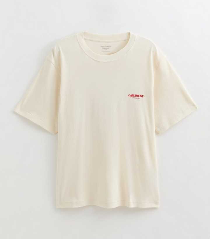 Jack & Jones Cream Fruit Print T-Shirt