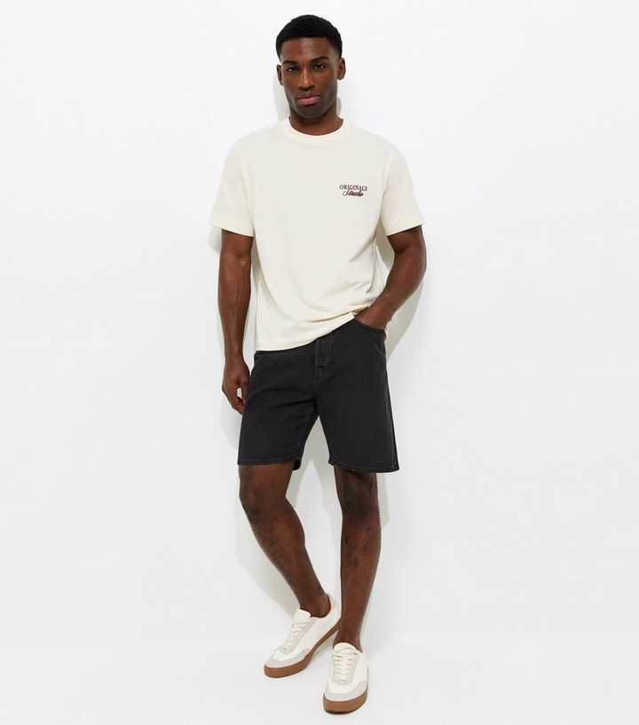 Jack & Jones Black Regular Denim Shorts