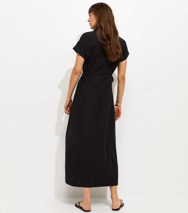 new look black t shirt dress Black Cotton Mini T-Shirt Dress