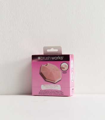 Brushworks Pink Silicone Face and Body Cleansing Brush