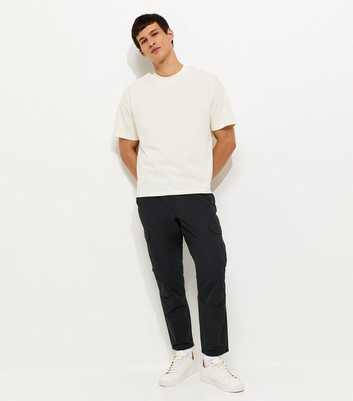 Black Regular Cotton Rich Cargo Trousers