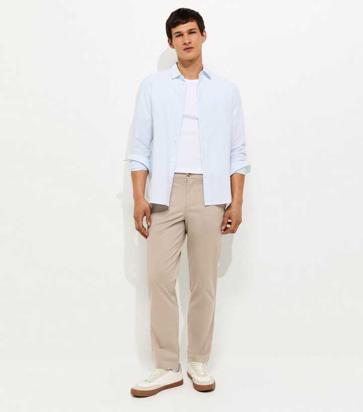Stone Regular Straight Leg Chino Trousers