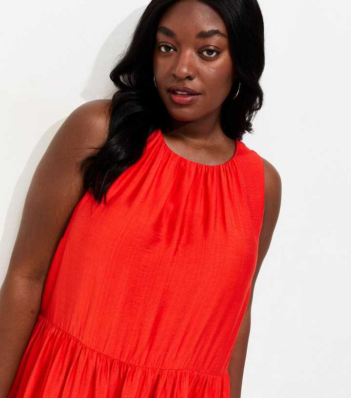 drop waist orange dress SANDRINE DROP WAIST DRESS-RUST M main image 0