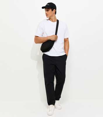 Black Regular Pull On Trousers