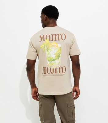 Only & Sons Off White Regular Cotton Mojito T-Shirt
