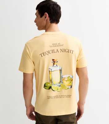 Only & Sons Light Yellow Tequila Night Print T-Shirt
