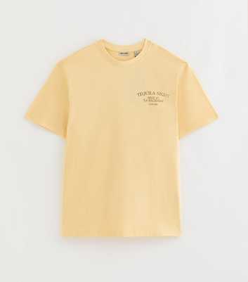 Only & Sons Light Yellow Tequila Night Print T-Shirt