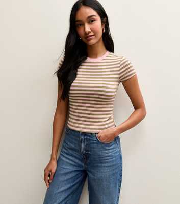 Green Striped Baby Tee T-Shirt