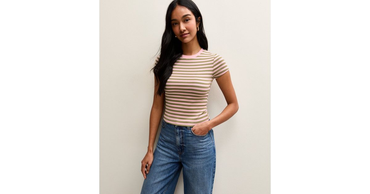 baby striped ls tee navy grey main image 0