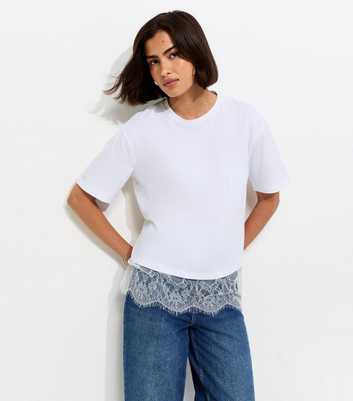 White Lace Boxy T-Shirt