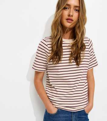 Premium Cream Striped Jersey T-Shirt