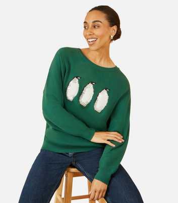 Yumi Dark Green Penguin Jumper