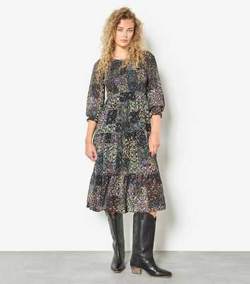 Apricot Maternity Green Printed Midi Dress