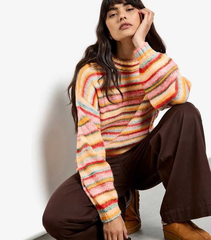 Apricot Multicolour Striped Jumper