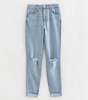 Tall Blue Tori Ripped Mom Jeans