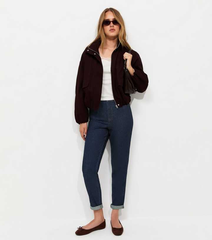 Navy High Waisted Tori Mom Jeans