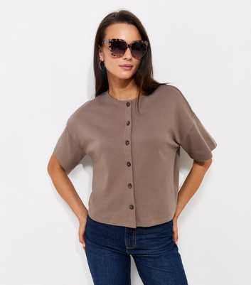 Premium Mink Heavyweight Cotton Button Through T-Shirt
