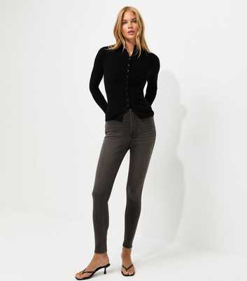 Dark Grey Hallie Disco Skinny Jeans