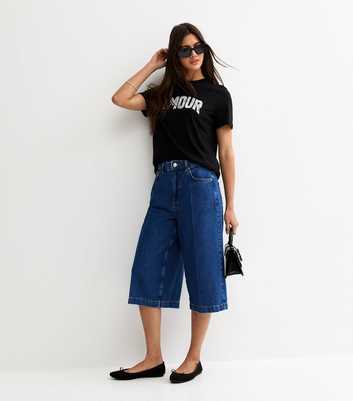 Mid Wash Blue Denim Culottes