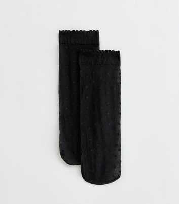 Black Polka Dot Sheer Socks