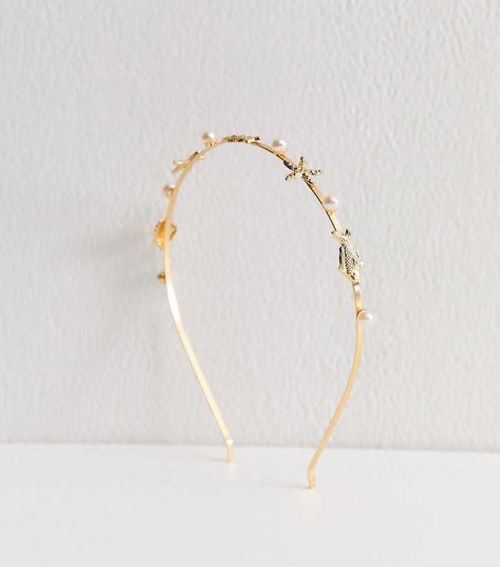 Gold Metal Coastal Charm Headband