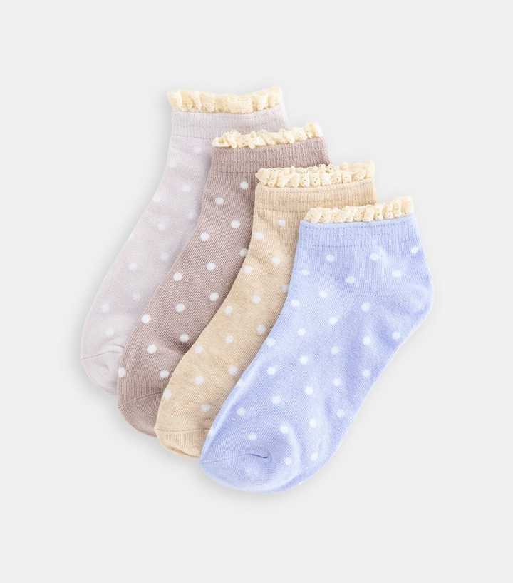 Pack of 4 Multicoloured Polka Dot Socks