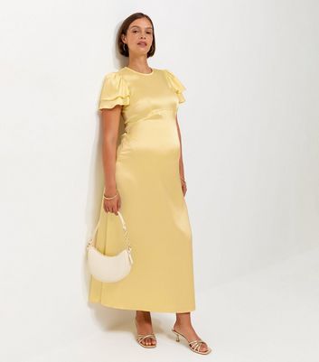 Maternity Dress Bright Yellow Bridesmaid Dresses Uk Allegra Satin Tie Shoulder Bridesmaid Dress Yellow