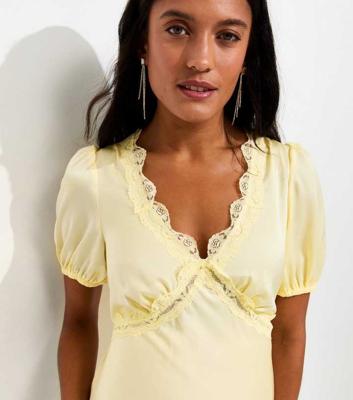 chinese dress ladies PinkBlush Mustard Lace Mesh Overlay Maternity Maxi Dress main image 0
