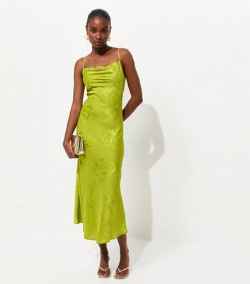 new look green lace dress Lena Crochet Lace High-Low Midi dress