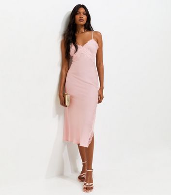 sachin and babi light blue dress Rent True Decadence Colette Pink Cutwork Bandeau Midi Dress main image 1