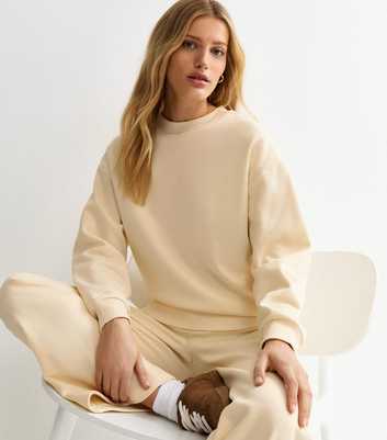 Cream Crew Neck Sweatshirt