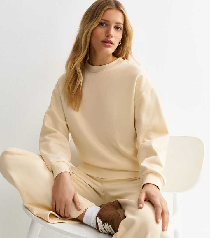 Cream Crew Neck Sweatshirt
