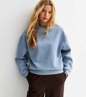 Blue Crew Neck Sweatshirt