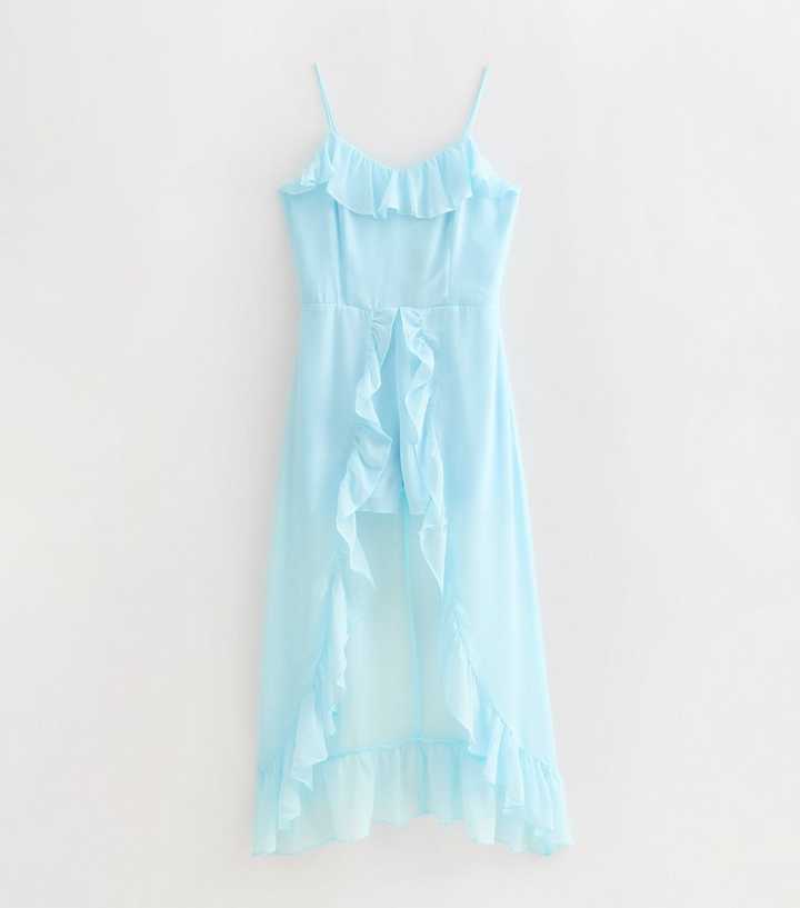 Girls Light Blue Chiffon Walkthrough Playsuit